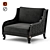 Bruno Zampa Club Wide Armchair: Elegant and Comfortable 3D model small image 1