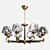 Brass Deluxe Chandelier: Exclusive Elegance 3D model small image 1