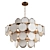 Golden Glow Glass Chandelier 3D model small image 1