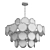 Golden Glow Glass Chandelier 3D model small image 2