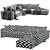 Elegant Asolo Sectional Sofa 3D model small image 3