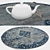 Round Carpets Set 197: Versatile Rug Collection with Various Textures 3D model small image 3