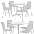 Vitra Eames HAL Tube: Stylish Contract Tables & Chairs 3D model small image 3