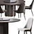 Modern Bary Chair & Otab Table Set 3D model small image 4