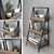  Metal & Wood 3-Tier Decor Stand 3D model small image 1