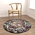 Round Carpets Set 204 - Versatile 6-Piece Rug Collection with Different Textures 3D model small image 4