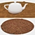 Round Carpets Set 206: Versatile 6-Piece Rug Collection 3D model small image 3