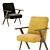 Elegant Benjara Wood Armchair 3D model small image 2