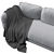 Tarantino Velvet 3-Seater Sofa 3D model small image 3