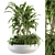 Concrete Pot Tree Set - Outdoor Plants 3D model small image 1