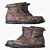 Vintage Worn Leather Boots 3D model small image 4