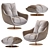 Sophia Swivel Armchair: Modern Comfort for Your Space 3D model small image 1