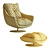 Sophia Swivel Armchair: Modern Comfort for Your Space 3D model small image 5