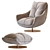 Sophia Swivel Armchair: Modern Comfort for Your Space 3D model small image 6