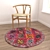 Round Carpets Set with VRayFur & Displacement 3D model small image 4