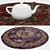 Versatile Round Carpet Set 209 3D model small image 3