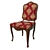 Elegant Wooden Chair with Fabric Upholstery 3D model small image 2