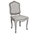 Elegant Wooden Chair with Fabric Upholstery 3D model small image 5