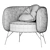 Elegant Charleston Armchair 3D model small image 5