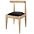 Minimalist Natural Ash Desk & Chair 3D model small image 7