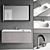 Modern Edge Vanity Unit Set 3D model small image 1