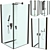 Ravak Chrome Shower Enclosures + Mixers Set 3D model small image 1