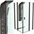 Ravak Chrome Shower Enclosures + Mixers Set 3D model small image 3