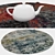 Versatile Round Carpet Set 3D model small image 3