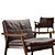 Stylish and Comfortable Vibieffe 1000 Armchair 3D model small image 2