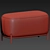 Elegant Hemlock Ottoman: Fabric & Velvet 3D model small image 2