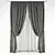 Polys - 117240 Verts - 118717: Sleek Curtain Set 3D model small image 1