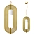 Metal Gold Pendant Light 3D model small image 1