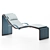 Elegant Wave Chaise Lounge 3D model small image 1