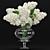 Elegant Orchid Glass Vase 3D model small image 1