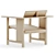 Solid Wood Dining Set by Mattiazzi 3D model small image 4