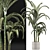 Tropical Trio: Beach and Concrete Pot Palms 3D model small image 2