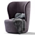 Stay Lounge High Back Gubi Chair 3D model small image 1