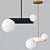 Elegant Metal Pendant Lamp 3D model small image 1