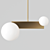 Elegant Metal Pendant Lamp 3D model small image 2