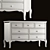 Romantic White Chest of Drawers 3D model small image 3