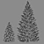 Premium Spruce Poles: Sturdy & Versatile 3D model small image 3