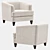 Luxury Taylor Lounge Chair Set 3D model small image 3