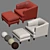 Luxury Taylor Lounge Chair Set 3D model small image 4