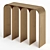 Brass Golden Arch Console: Exquisite Design 3D model small image 1