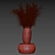 Palm-inspired Metal Vase: Green Elegance 3D model small image 4