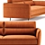 Ridan Barhat Ginger Sofa: Sleek Design, Superior Comfort 3D model small image 3