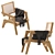 Modern Pierre Jeanneret Armchairs 3D model small image 4