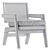 Pierre Jeanneret Modern Armchair 3D model small image 5