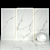 Elegant Afyon White Marble Slabs 3D model small image 1