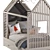 House Shape Kids Bed 3D model small image 3